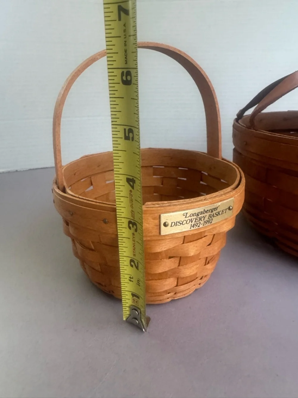 Longaberger Three-Piece Small Natural Brown Woven Basket Set - Picture 13 of 13
